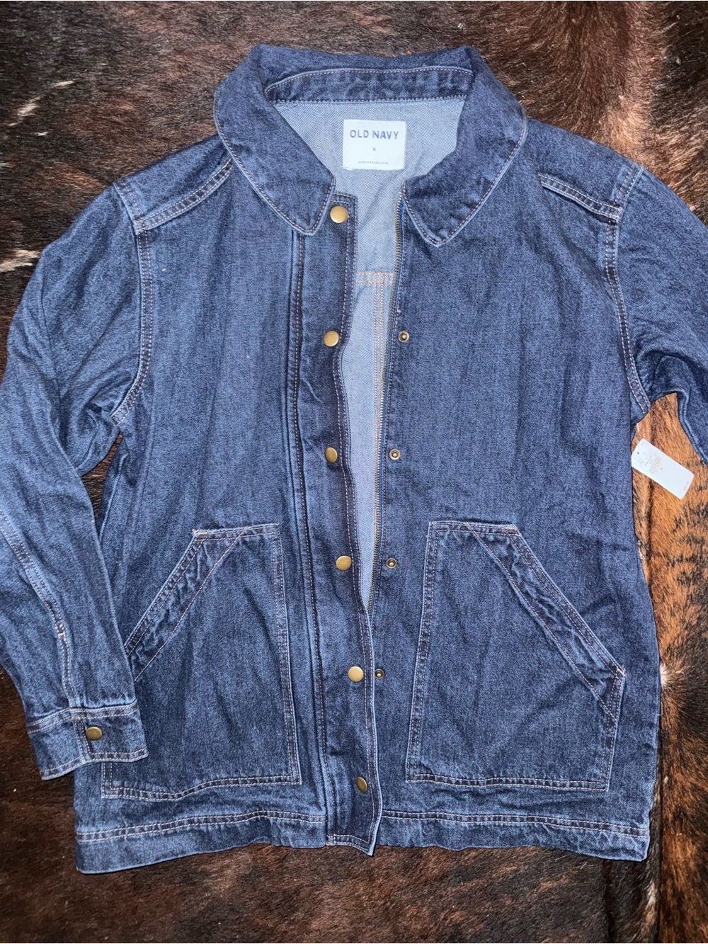 Old Navy Denim Shirt Jacket in Dark Blue